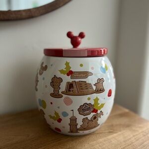 Disney Parks 2024 Christmas Holiday Mickey Resort Gingerbread Display Cookie Jar